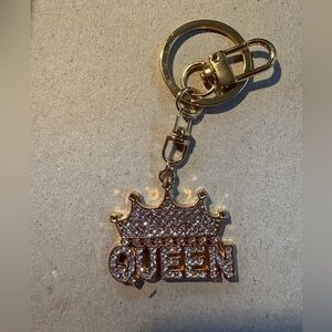 Gold Queen Bag Charm/Keychain